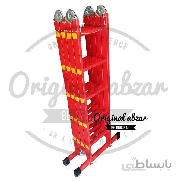 نردبان آلمینیومی 4 تکه 20 پله 6 متری جهان ارتفاع