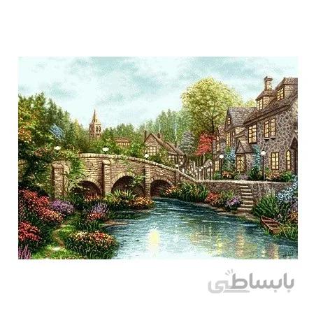 نخ و نقشه تابلو فرش طبیعت کد 66