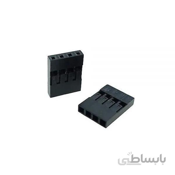 سوکت مادگی هوزينگ 4 پين با مغزی / 4p dupont housing female pin connector