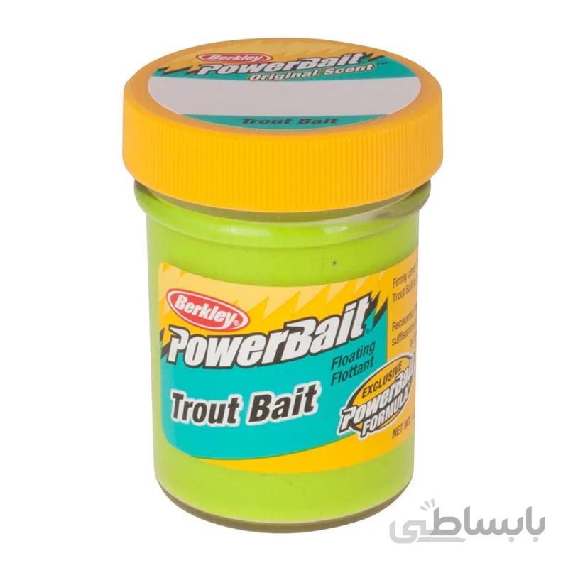 خمیر برکلی پاور بیت قزل الا Berkley PowerBait Trout Bait Chartreuse