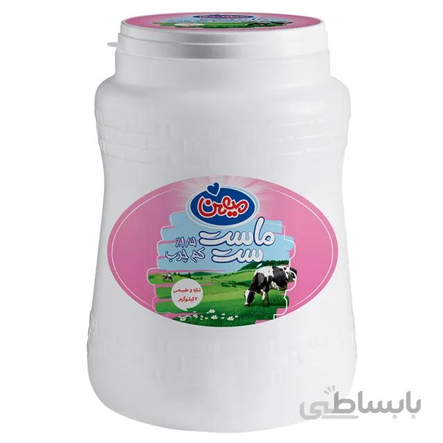 ماست ست کم چرب 1.4% چربی 2000 گرمی میهن باکس 8 عددی