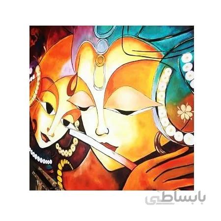 تابلو رنگ روغن مدرن - دختر هندو