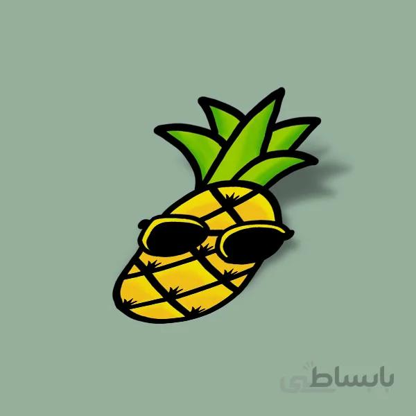استیکر آناناس باحال