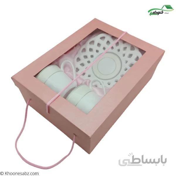 ست فنجان نعلبکی مشبک کادویی