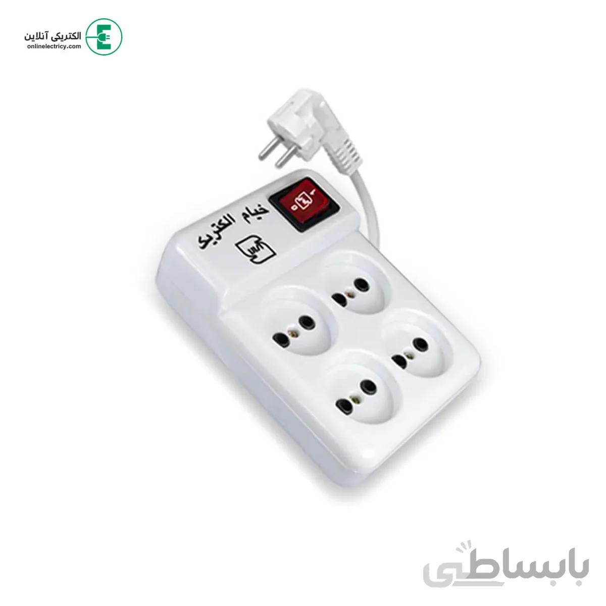 پریز چهار خانه ارتدار با کابل 3 متری(خیام الکتریک)