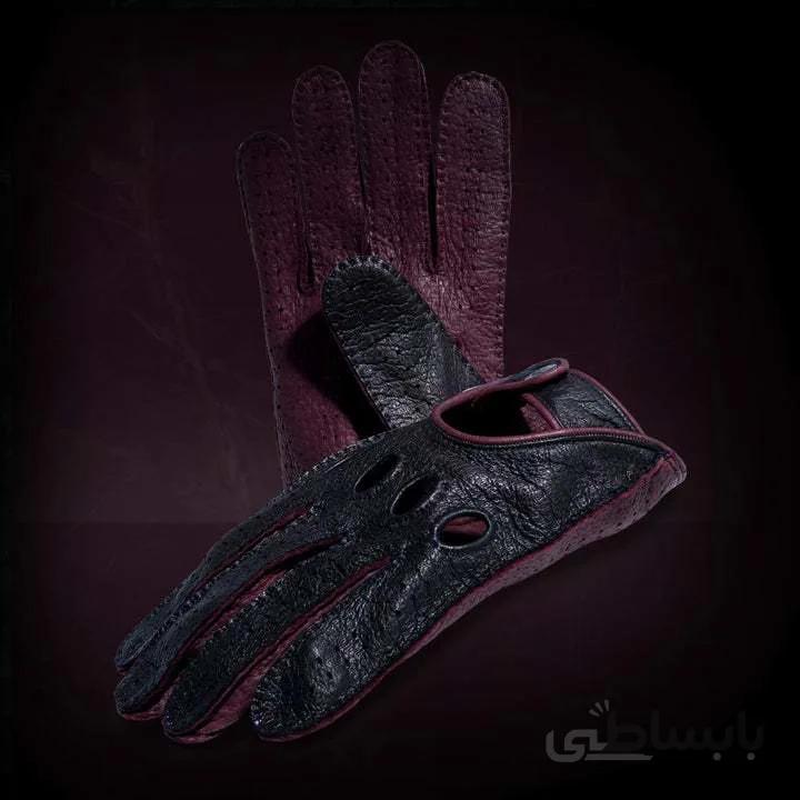 دستکش رانندگی چرم مون hand made blossom