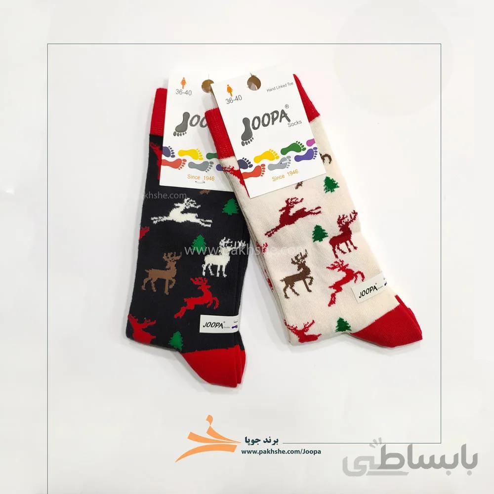 جوراب ساق بلند زنانه طرح گوزن برند جوپا کد 1245