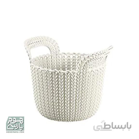 سبد کرور مدل KNIT مدل 575703 رنگ سفید