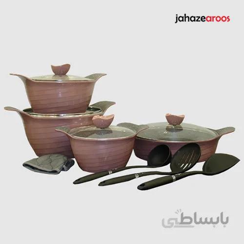 سرویس قابلمه 11 پارچه رزگلد رز یونیک UN-7742