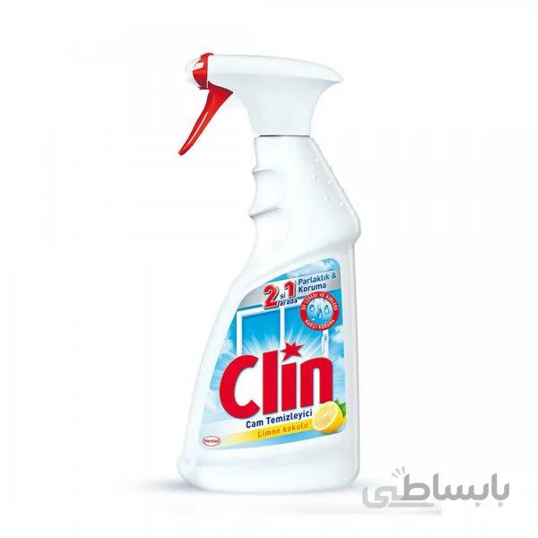 اسپری شیشه پاک کن لیمویی کلین 500 میلی لیتری Clin