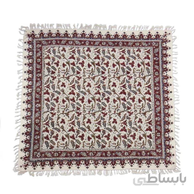 رومیزی قلمکار مربعی ممتاز سایز 100*100 سانتی متر کد s8