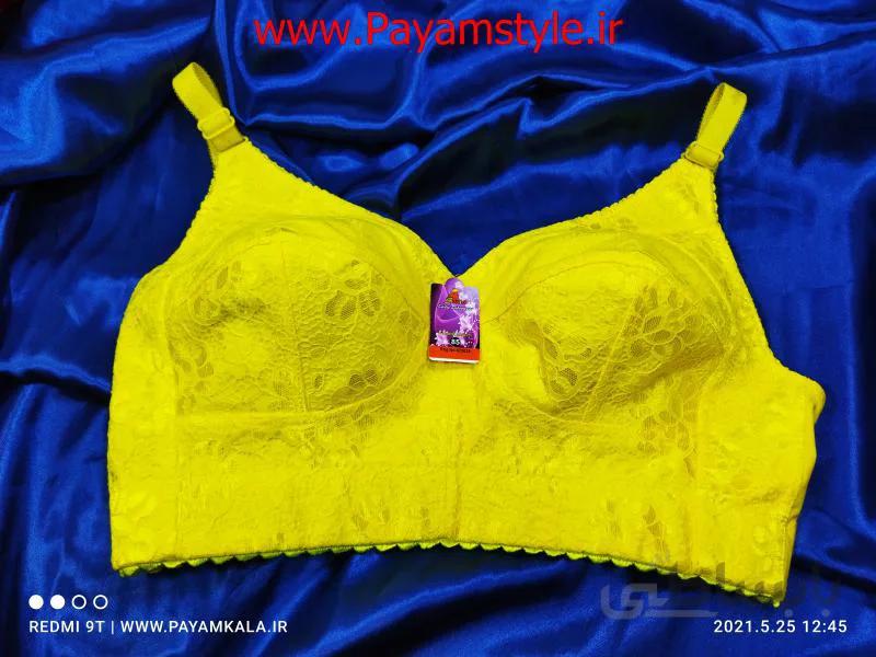 سوتین گیپور کمر پهن زرد(TA04)