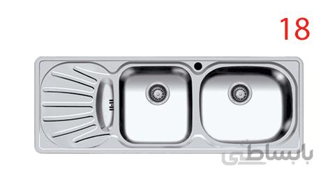 سینک ظرفشویی توکار اخوان ا Akhavan Double Bowl Sink 18