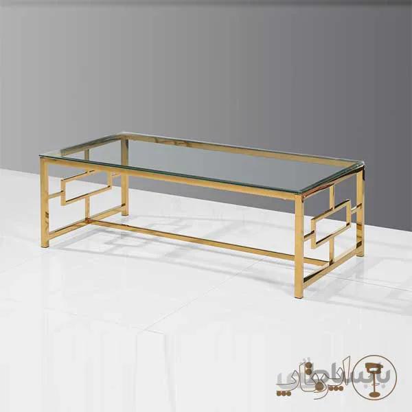 میز جلو مبلی لینکلن مستطیلی طلایی