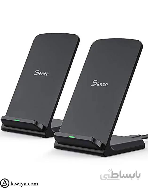 شارژر وایرلس فست Seneo high speed 15w پک دو عددی