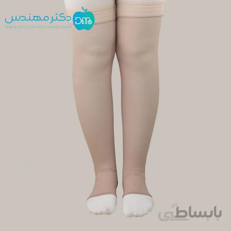 جوراب واریس کفی دار سیلیکونی (ترمز دار) تا ران ورنا