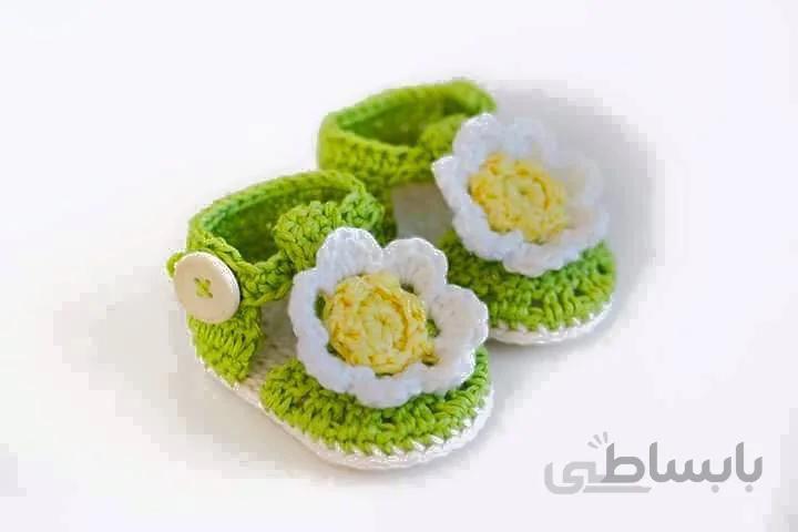پاپوش بافتنی نوزادی مدل 00326