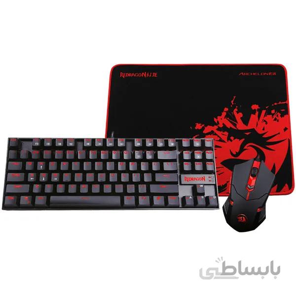 باندل گیمینگ موس و کیبورد و موس پد ردراگون K552-BA2 ا REDRAGON K552-BA2 Mouse/Keyboard/Mousepad Gaming Bandle