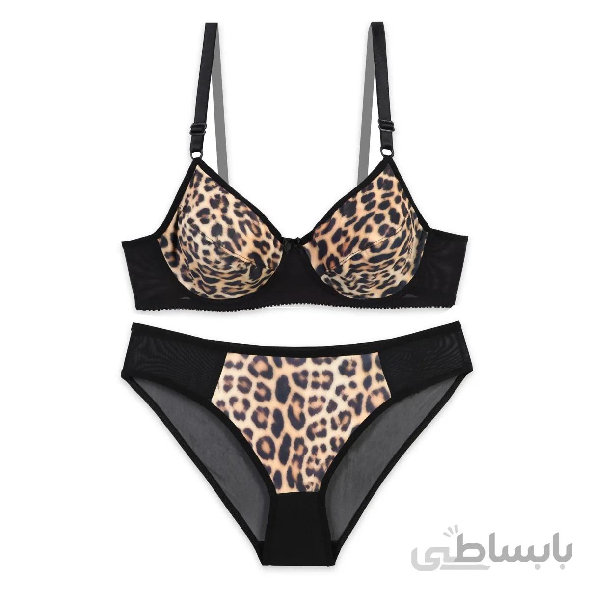 ست دنیز کد 801 پلنگی فنردار هارنس دار پک 4 عددی
