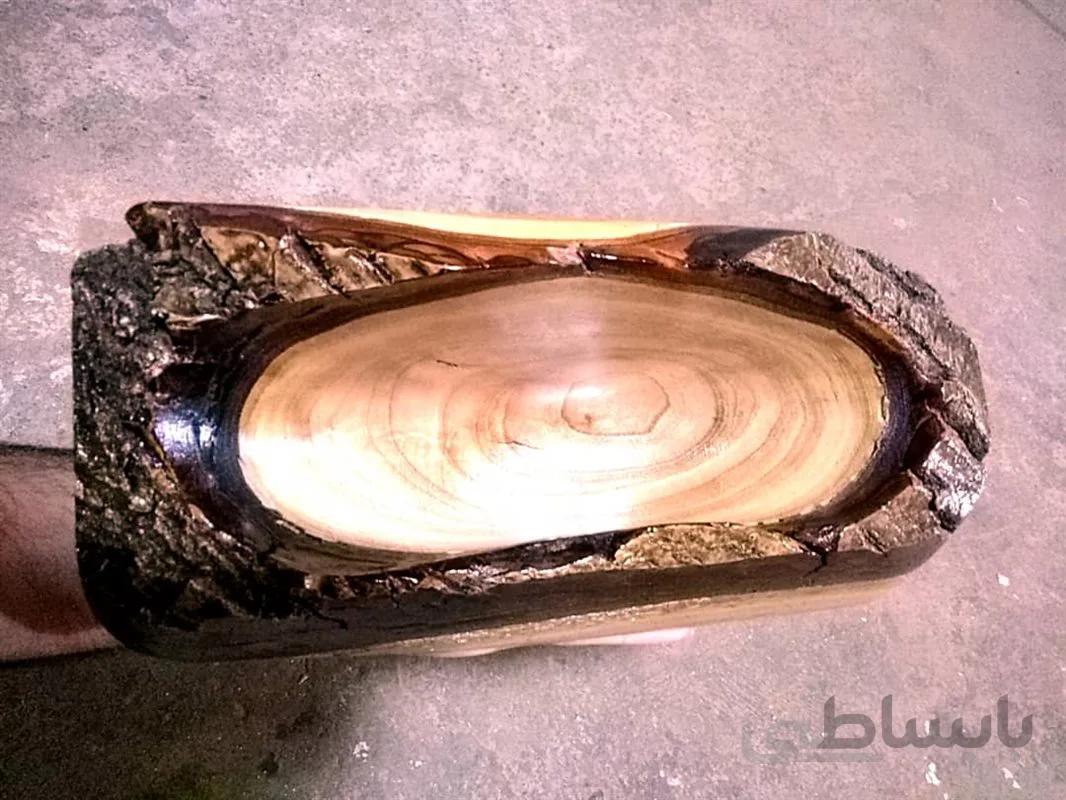 شکلات خوری ساخته شده ازچوب گردودارای پوست چوب کد 13193193313