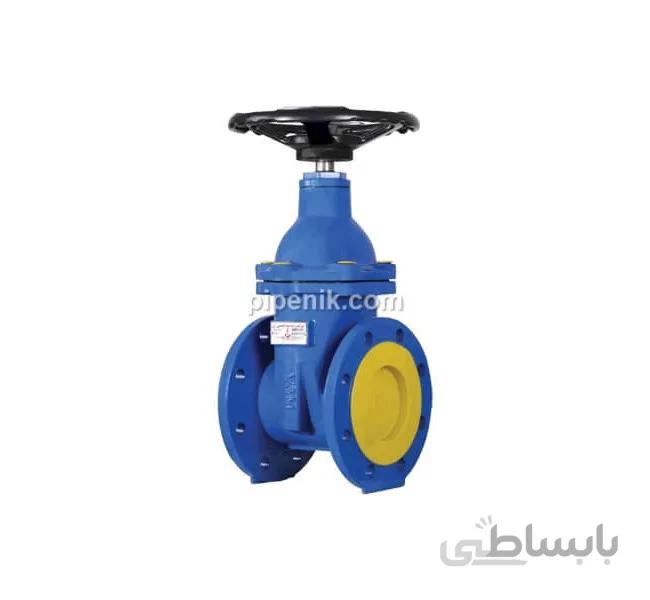 شیر فلکه کشویی زبانه لاستیکی چدنی وگ امید گلستان PN16