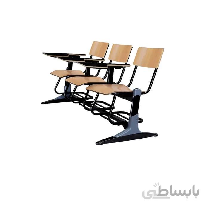 صندلی دانشجویی MDF سه نفره شیدکو