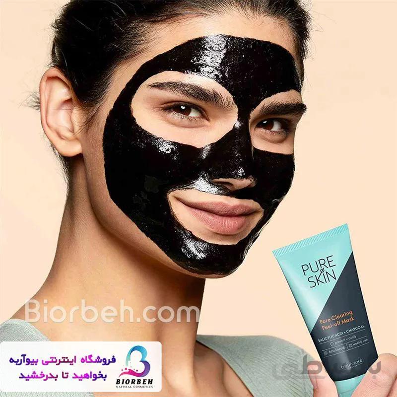ماسک پاک کننده منافذ و لایه بردار پیوراسکین PORE CLEARING PEEL-OFF MASK PURE SKIN کد کالا: 42881