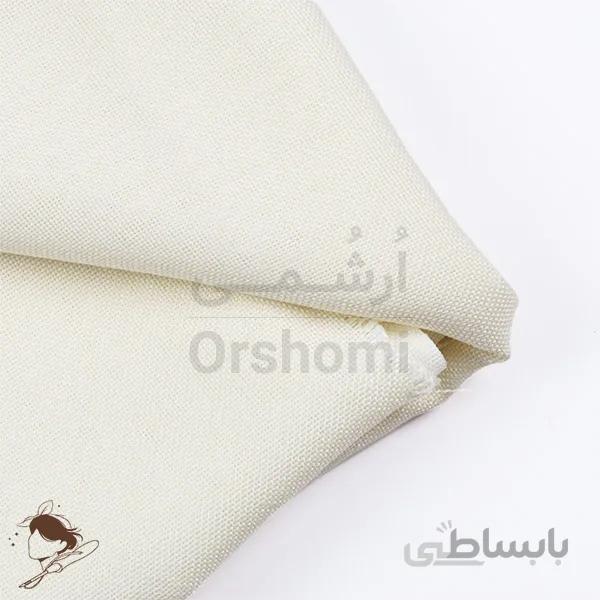 پارچه 24 کانت گونی بافت نیدل پانچ و گلدوزی ابعاد 100x150cm رنگ شیری