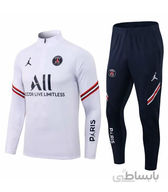 نیم زیپ و شلوار باشگاهی پاریسن ژرمن Paris Saint Germain 20/21 Track Suit Suit Long Sleeve White