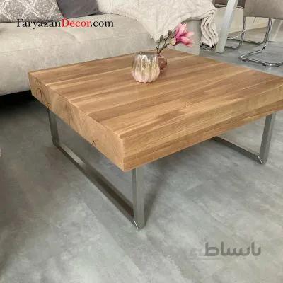 میز جلو مبلی فریازان دکور مدل روستیک FW 8