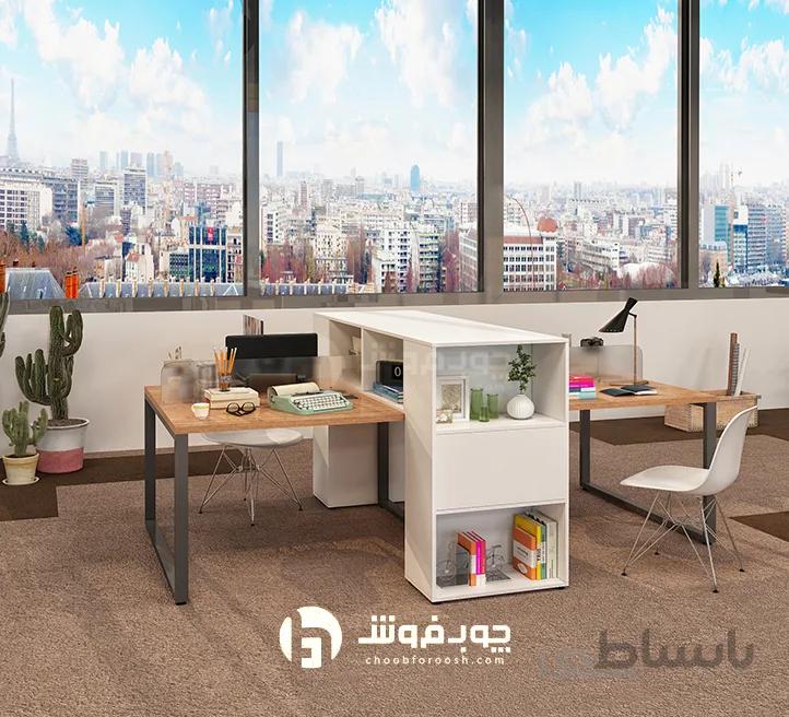 میز کار گروهی کمد دار