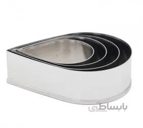 کاتر فلزی شیرینی پزی طرح اشک مجموعه 4 عددی