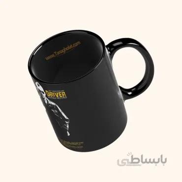 ماگ سرامیکی چاپی مدل Taxi Driver مشکی