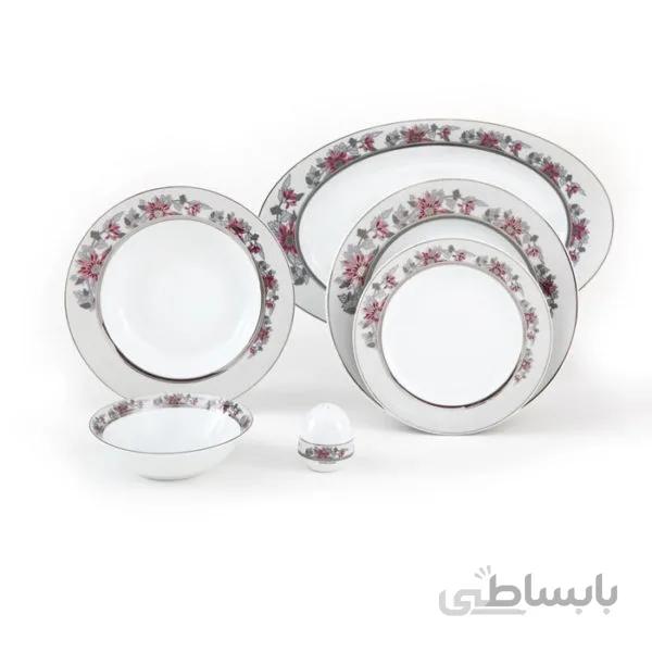 سرویس چینی زرین ۶ نفره غذاخوری سان فلاور (۲۸ پارچه) ا Zarin Iran ItaliaF Sun-Flower 28 Pieces Porcelain Dinnerware Set