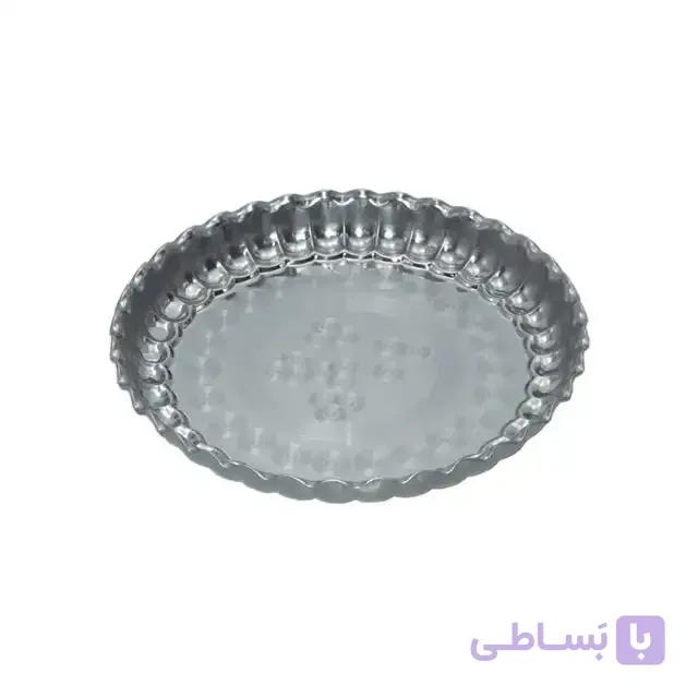 سینی استیل گرد مدل کنگره کوچک