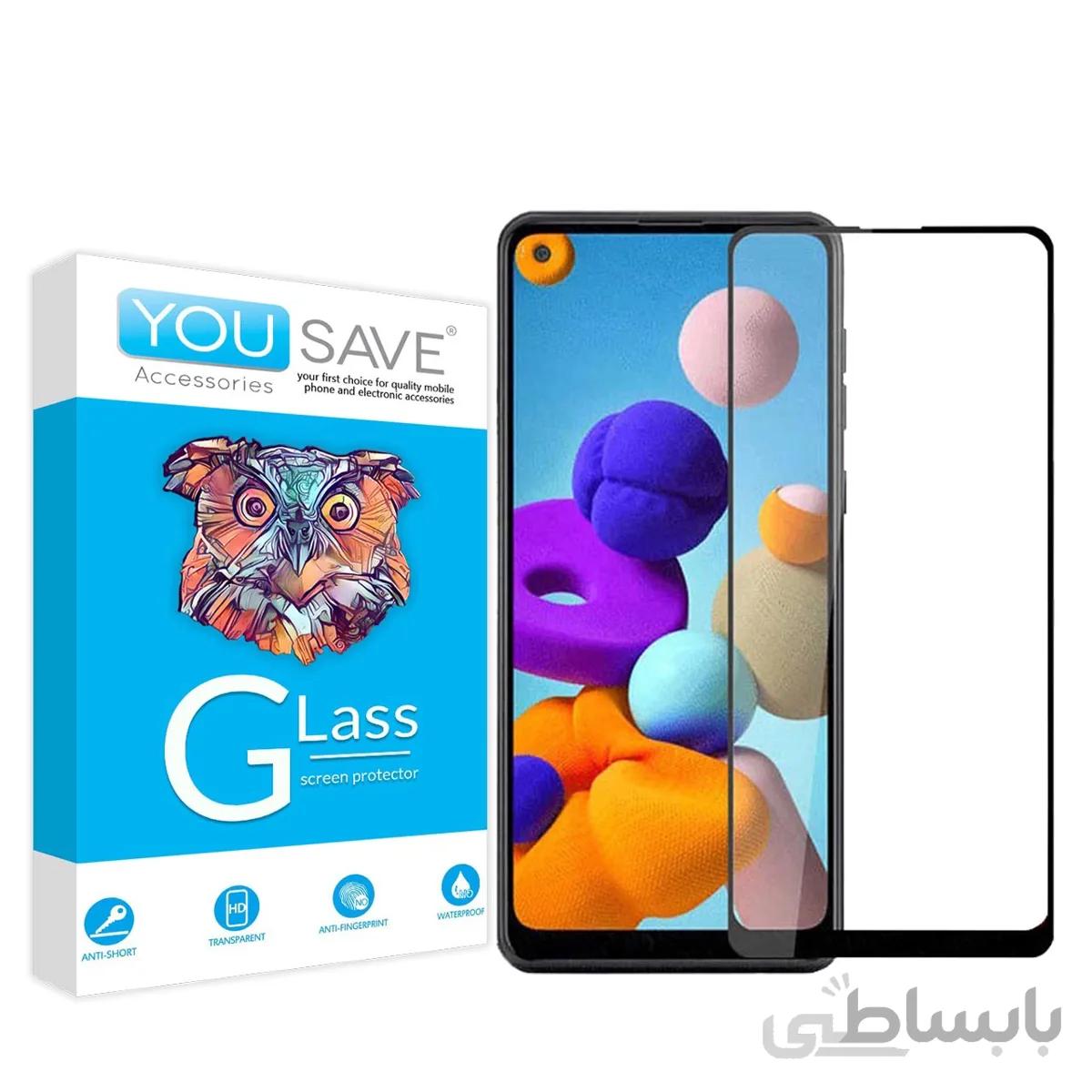 گلس تمام صفحه یوسیو مناسب برای گوشی سامسونگ Galaxy A21
