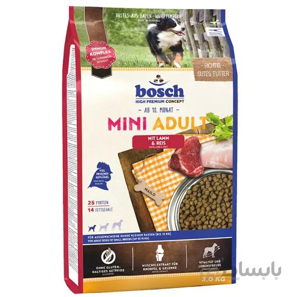 غذای خشک سگ بوش مدل Adult Mini High Lamb - Rice وزن 3 کیلوگرم