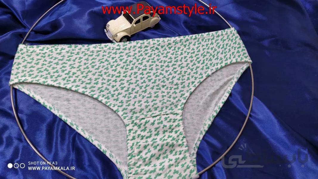 شورت زنانه ی نخی راحتی طرح برگ (1122)