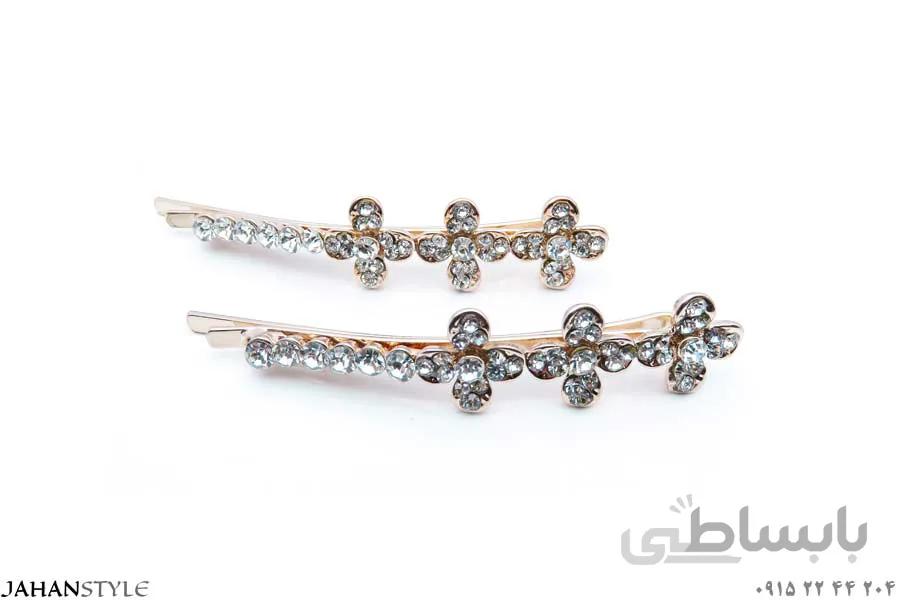 سنجاق سر نگین دار دخترانه طرح بهار