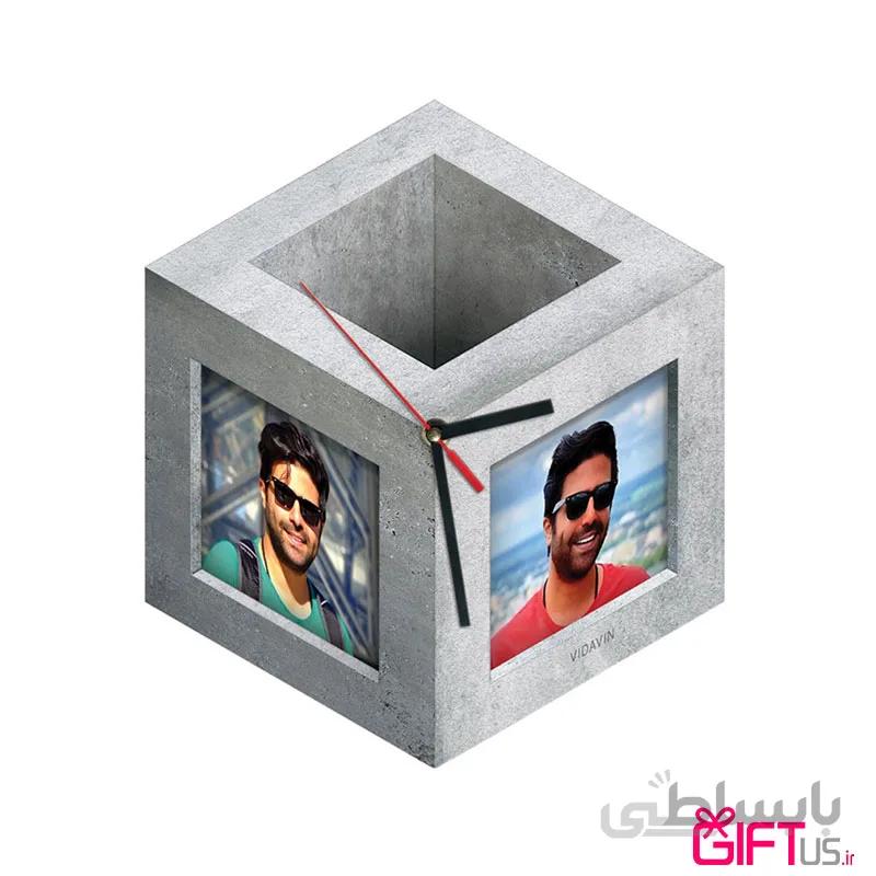 ساعت دیواری سه بعدی photo cube 1 (با طرح سفارشی)