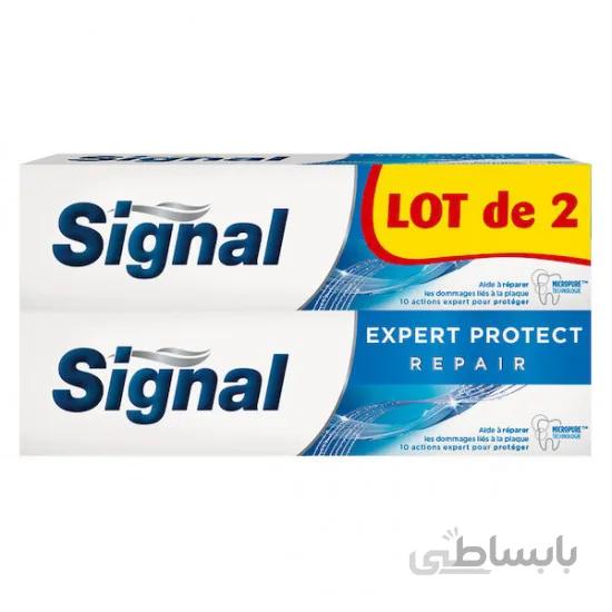 پک دو عددی خمیردندان محافظ مینای دندان سیگنال Signal اورجینال فرانسه حجم 75 میل