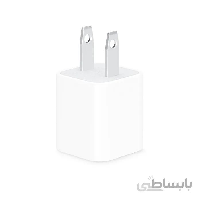 شارژر 5 وات اپل مناسب برای آیفون، آیپد، آیپاد و اپل واچ ا Apple 5W USB Power Adapter
