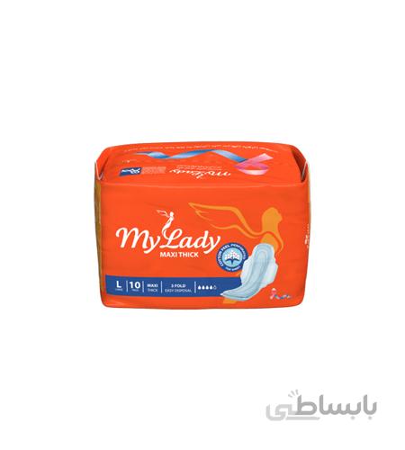 نوار بهداشتی بالدار سایز بزرگ نیمه ضخیم my Lady