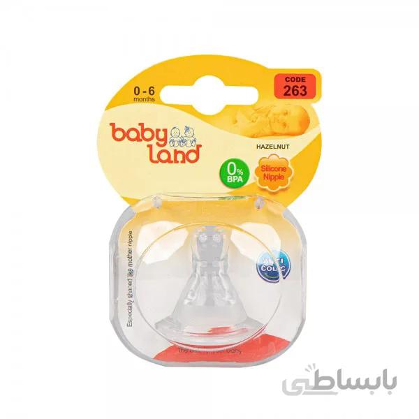 سرشیشه کلاسیک فندقی قاب کریستالی بی بی لند ا Bottle Teats - Code 263, 264 BABY LAND