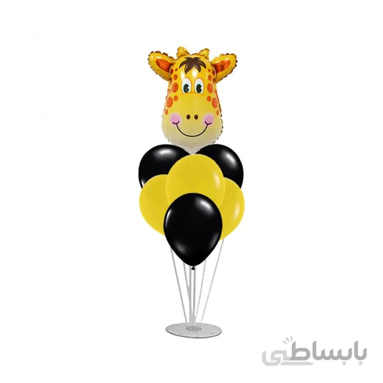 استند بادکنک 7 شاخه طرح زرافه مدل STA296