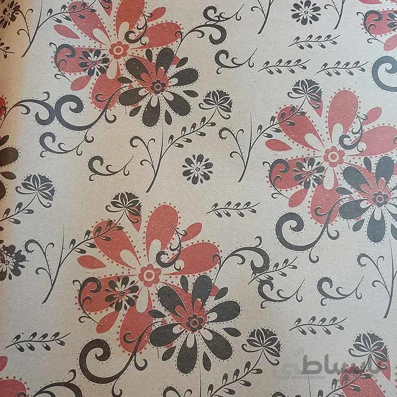 کاغذ کادو کرافت طرح گل کد 8