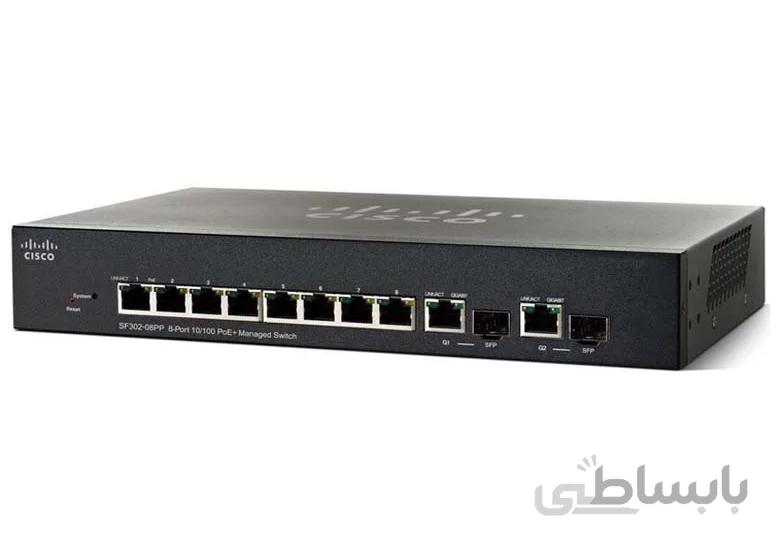 CISCO SF352-08P 8-Port 10/100 POE Managed Switch ا سوئیچ ۸ پورت مدیریتی سیسکو مدل SF۳۵۲-۰۸P