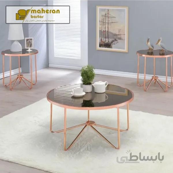 میز عسلی استیل مدل ونیز VENIZ