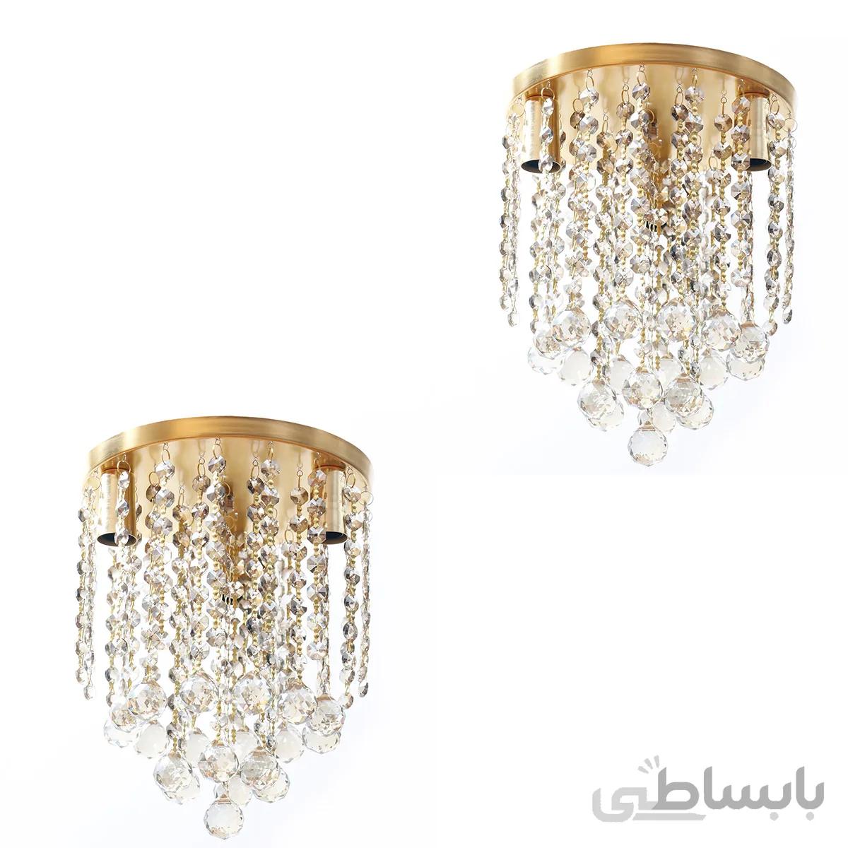 لوستر سقفی چشمه نور کد A2680/23-G-Pro مجموعه دو عددی