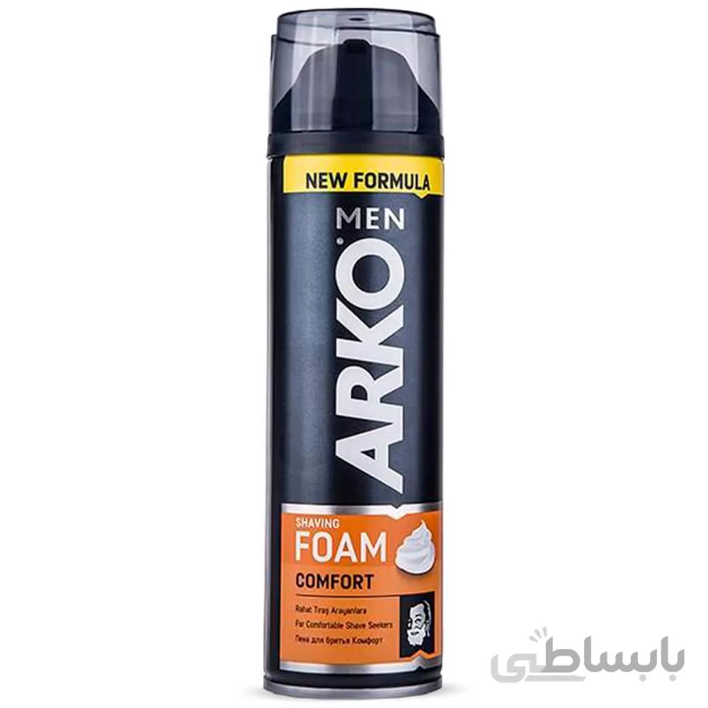 فوم اصلاح آرکو مدل Comfort حجم 200 میلی لیتر ا ARKO MEN Comfort Shaving Foam 200ml